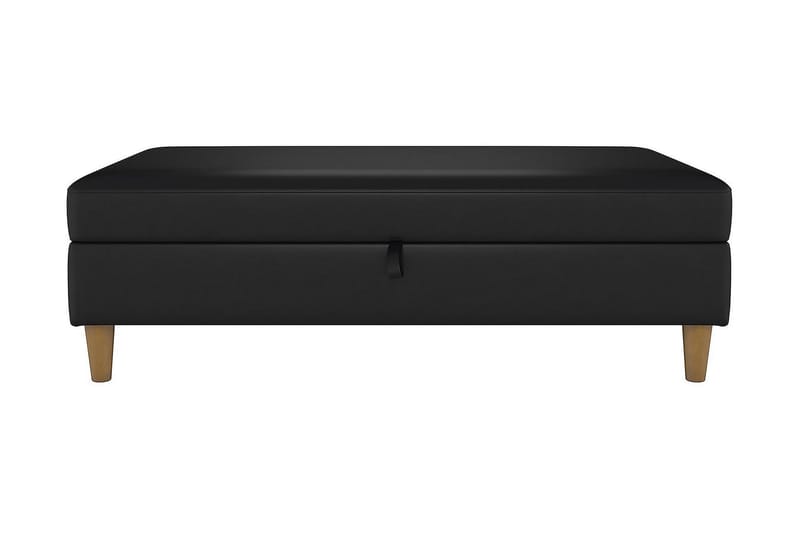 Sittbänk Hartford 130 cm Konstläer/Svart - Dorel Home - Möbler - Fåtölj & stolar - Sittbänk - Sittbänk med förvaring