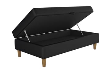 Sittbänk Hartford 130 cm Konstläer/Svart - Dorel Home - Möbler - Fåtölj & stolar - Sittbänk - Sittbänk med förvaring