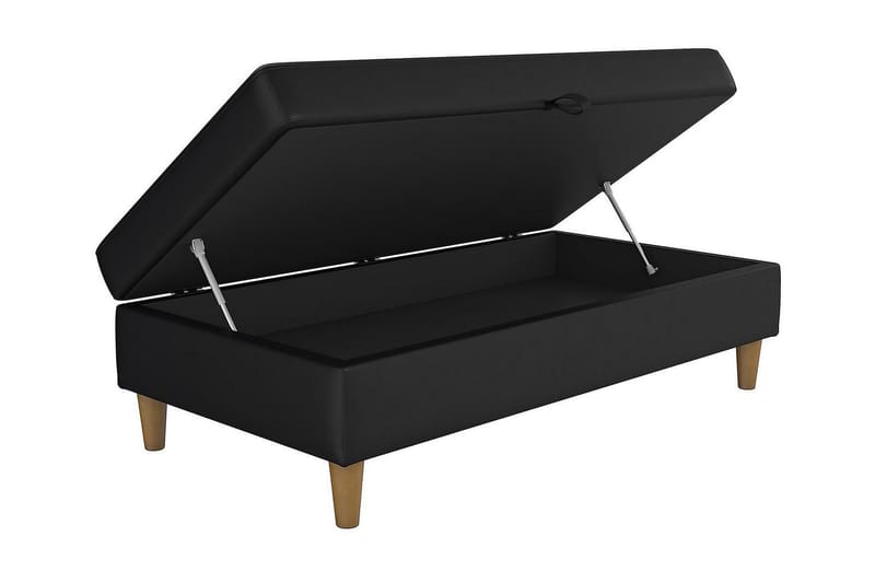 Sittbänk Hartford 130 cm Konstläer/Svart - Dorel Home - Möbler - Fåtölj & stolar - Sittbänk - Sittbänk med förvaring