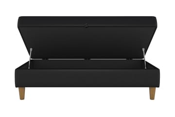Sittbänk Hartford 130 cm Konstläer/Svart - Dorel Home - Möbler - Fåtölj & stolar - Sittbänk - Sittbänk med förvaring