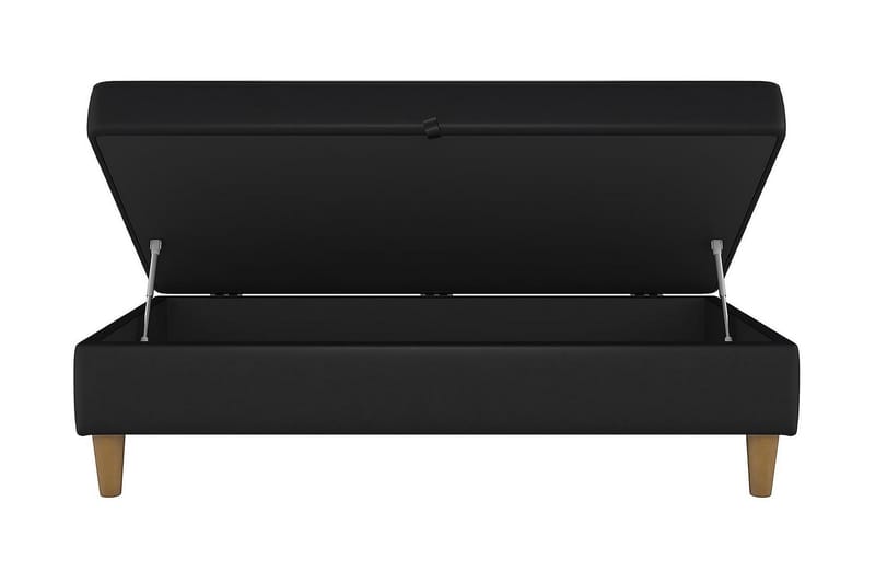 Sittbänk Hartford 130 cm Konstläer/Svart - Dorel Home - Möbler - Fåtölj & stolar - Sittbänk - Sittbänk med förvaring