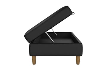 Sittbänk Hartford 130 cm Konstläer/Svart - Dorel Home - Möbler - Fåtölj & stolar - Sittbänk - Sittbänk med förvaring