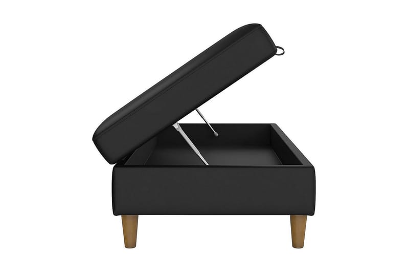 Sittbänk Hartford 130 cm Konstläer/Svart - Dorel Home - Möbler - Fåtölj & stolar - Sittbänk - Sittbänk med förvaring