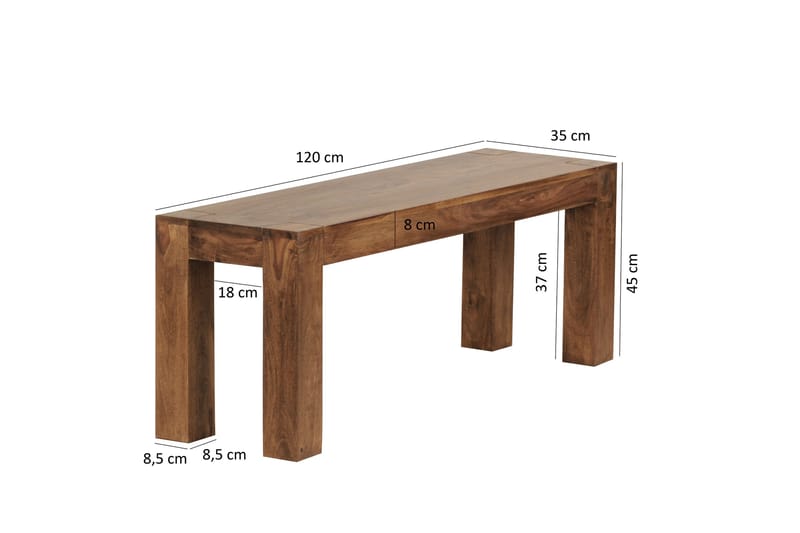 Sittbänk Hippen - Brun - Möbler - Fåtölj & stolar - Sittb�änk