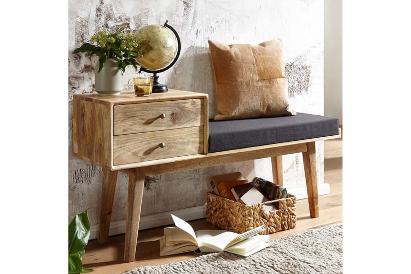 Sittbänk Kolanda 120 cm - Brun - Möbler - Fåtölj & stolar - Sittbänk - Sittbänk med förvaring