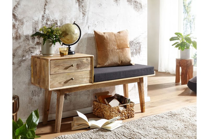 Sittbänk Kolanda 120 cm - Brun - Möbler - Fåtölj & stolar - Sittbänk - Sittbänk med förvaring