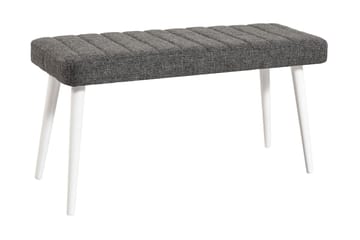 Sittbänk Melderi - Vit/Antracit - Möbler - Fåtölj & stolar - Sittbänk