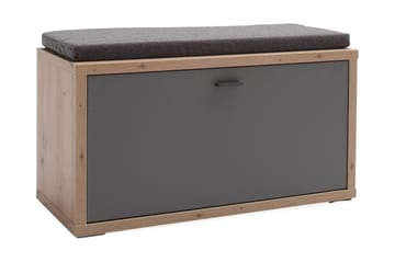 Sittbänk Morrols 86 cm - Grå/Natur - Möbler - Fåtölj & stolar - Sittbänk - Sittbänk med förvaring