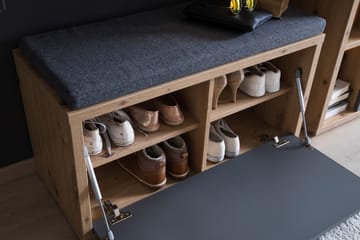 Sittbänk Morrols 86 cm - Grå/Natur - Möbler - Fåtölj & stolar - Sittbänk - Sittbänk med förvaring