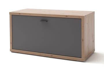 Sittbänk Morrols 86 cm - Grå/Natur - Möbler - Fåtölj & stolar - Sittbänk - Sittbänk med förvaring
