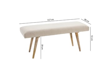Sittbänk Nagos - Beige - Möbler - Fåtölj & stolar - Sittbänk