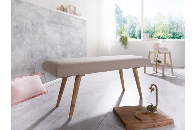 Sittbänk Nagos - Beige - Möbler - Fåtölj & stolar - Sittbänk