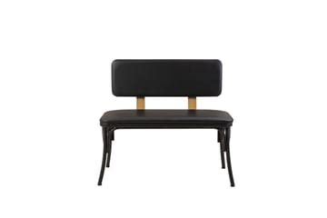Sittbänk Oliver 100x41 cm Svart - Hanah Home - Möbler - Fåtölj & stolar - Sittbänk - Bänk med ryggstöd