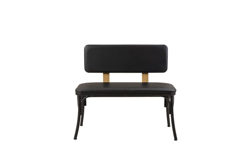 Sittbänk Oliver 100x41 cm Svart - Hanah Home - Möbler - Fåtölj & stolar - Sittbänk - Bänk med ryggstöd