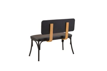 Sittbänk Oliver 100x41 cm Svart - Hanah Home - Möbler - Fåtölj & stolar - Sittbänk - Bänk med ryggstöd