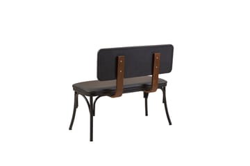 Sittbänk Oliver 100x41 cm Svart - Hanah Home - Möbler - Fåtölj & stolar - Sittbänk - Bänk med ryggstöd
