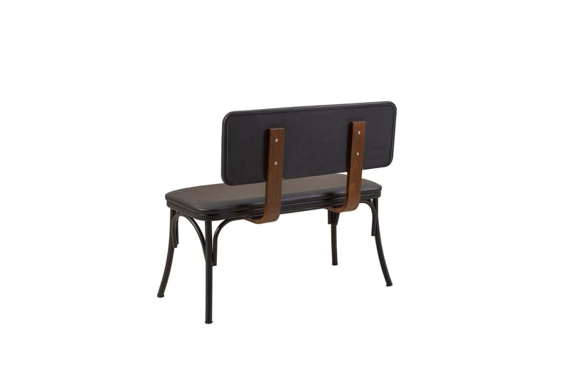 Sittbänk Oliver 100x41 cm Svart - Hanah Home - Möbler - Fåtölj & stolar - Sittbänk - Bänk med ryggstöd