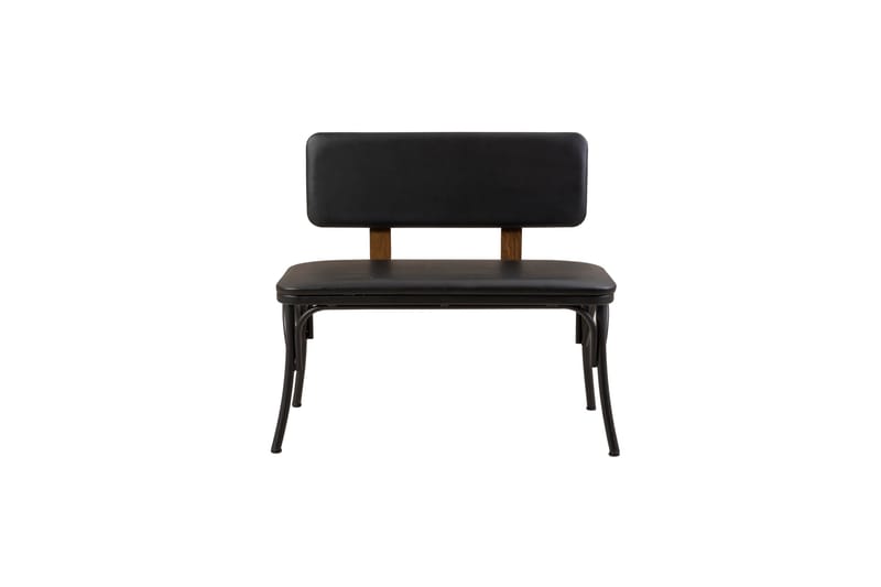 Sittbänk Oliver 100x41 cm Svart - Hanah Home - Möbler - Fåtölj & stolar - Sittbänk - Bänk med ryggstöd