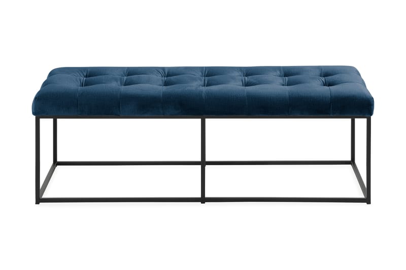 Sittbänk Rebeca 120 cm Square - Blå - Möbler - Fåtölj & stolar - Sittbänk