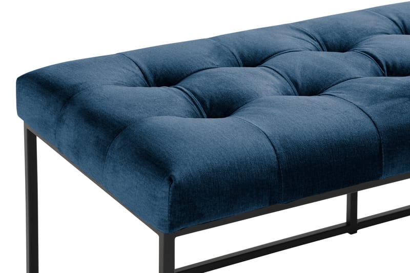 Sittbänk Rebeca 120 cm Square - Blå - Möbler - Fåtölj & stolar - Sittbänk