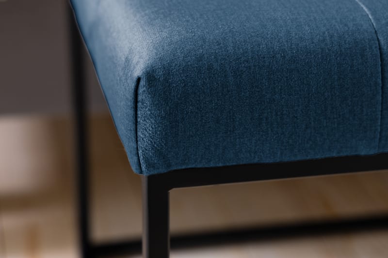 Sittbänk Rebeca 120 cm Square - Blå - Möbler - Fåtölj & stolar - Sittbänk