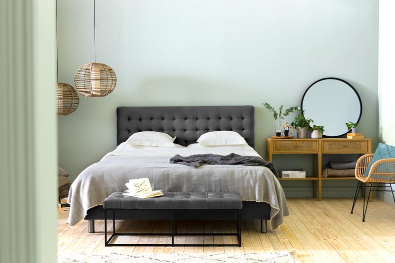 Sittbänk Rebeca 120 cm Square - Mörkgrå - Möbler - Fåtölj & stolar - Sittbänk