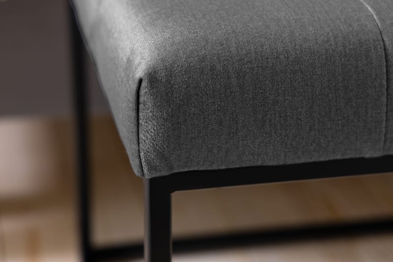 Sittbänk Rebeca 120 cm Square - Mörkgrå - Möbler - Fåtölj & stolar - Sittbänk