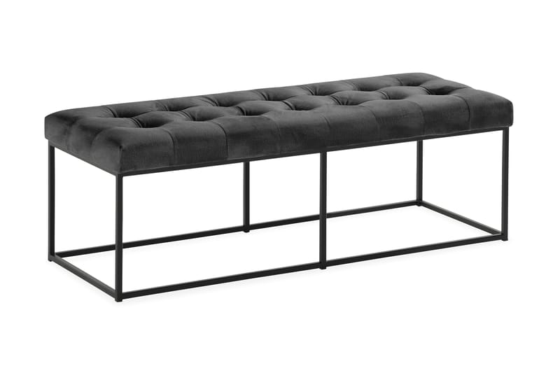 Sittbänk Rebeca 120 cm Square - Mörkgrå - Möbler - Fåtölj & stolar - Sittbänk