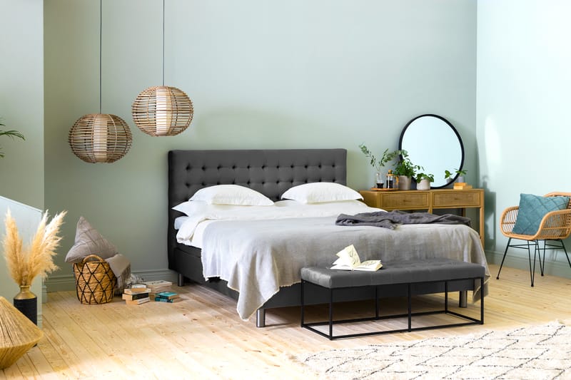 Sittbänk Rebeca 120 cm Square - Mörkgrå - Möbler - Fåtölj & stolar - Sittbänk