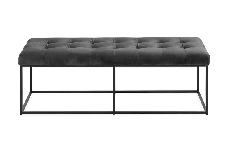 Sittbänk Rebeca 120 cm Square - Mörkgrå - Möbler - Fåtölj & stolar - Sittbänk
