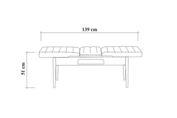 Sittbänk Vinadi 110 cm - Natur - Möbler - Fåtölj & stolar - Sittbänk