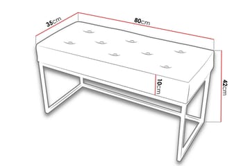 Sittpuff Sego 80x35x42 cm - Vit - Möbler - Fåtölj & stolar - Sittbänk