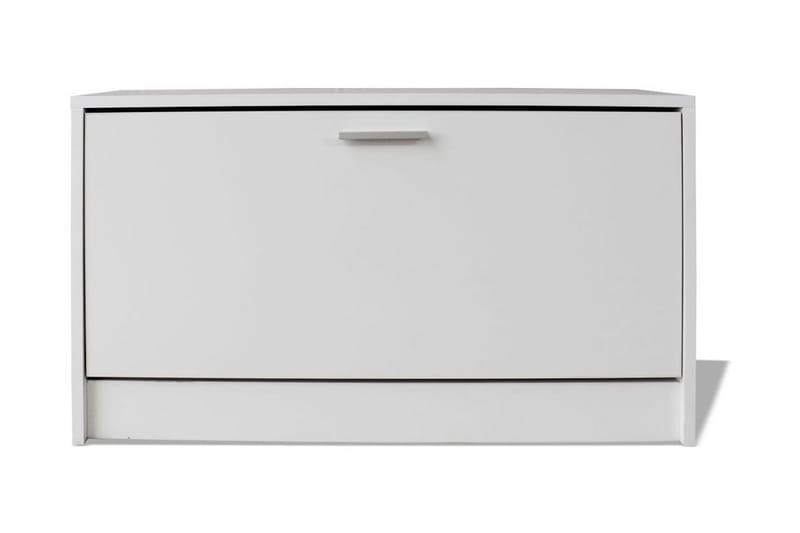 Skoförvaringsbänk vit 80x24x45 cm - Vit - Sittbänk - Hallbänk