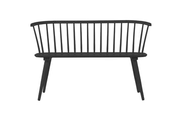 Soffbänk Bobby 120 cm i Trä - Svart - Möbler - Fåtölj & stolar - Sittbänk - Bänk med ryggstöd
