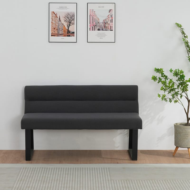 Stafford 2-sits Sittbänk med rygg - Antracit - Möbler - Fåtölj & stolar - Sittbänk - Bänk med ryggstöd