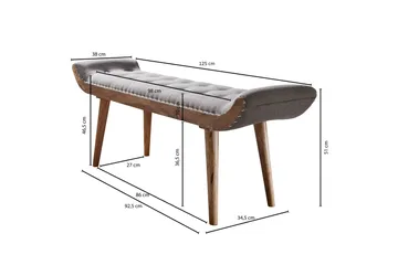 Timiothy Sittbänk - Grå - Möbler - Fåtölj & stolar - Sittbänk