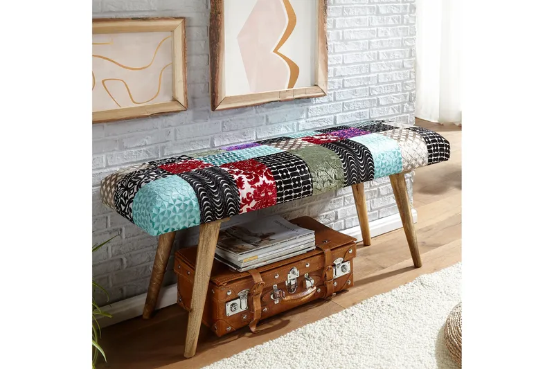 Tultered Sittbänk 117 cm - Flerfärgad - Möbler - Fåtölj & stolar - Sittbänk