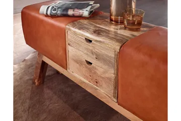 Tultered Sittbänk 120 cm - Brun - Möbler - Fåtölj & stolar - Sittbänk - Sittbänk med förvaring