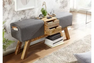 Tultered Sittbänk 120 cm - Brun - Möbler - Fåtölj & stolar - Sittbänk - Sittbänk med förvaring