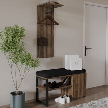 Uniqo Hallställsset 35x90x35 cm - Antik valnöt - Möbler - Fåtölj & stolar - Sittbänk