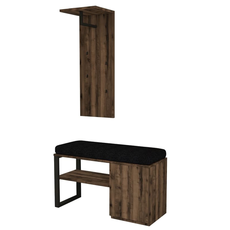 Uniqo Hallställsset 35x90x35 cm, Antik valnöt