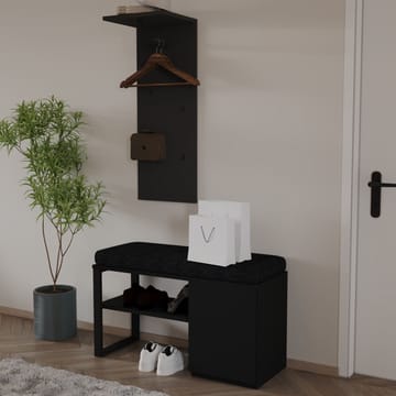 Uniqo Hallställsset 35x90x35 cm - Svart - Möbler - Fåtölj & stolar - Sittbänk