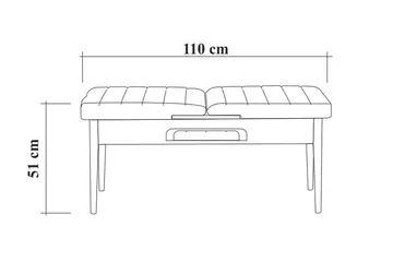 Valsot Sittbänk 110 cm - Brun - Möbler - Fåtölj & stolar - Sittbänk