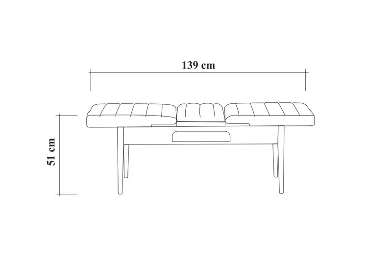 Valsot Sittbänk 110 cm - Natur - Möbler - Fåtölj & stolar - Sittbänk