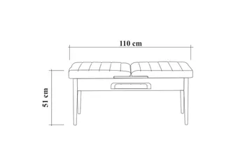 Valsot Sittbänk 110 cm - Natur - Möbler - Fåtölj & stolar - Sittbänk