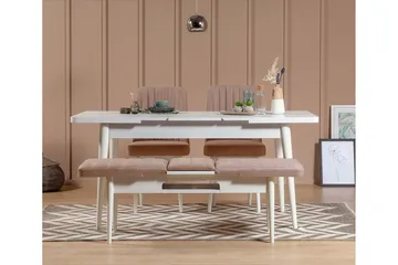 Valsot Sittbänk 110 cm - Vit/Brun - Möbler - Fåtölj & stolar - Sittbänk