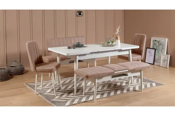 Valsot Sittbänk 110 cm - Vit/Brun - Möbler - Fåtölj & stolar - Sittbänk