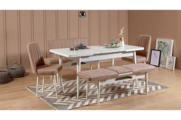 Valsot Sittbänk 110 cm - Vit/Brun - Möbler - Fåtölj & stolar - Sittbänk