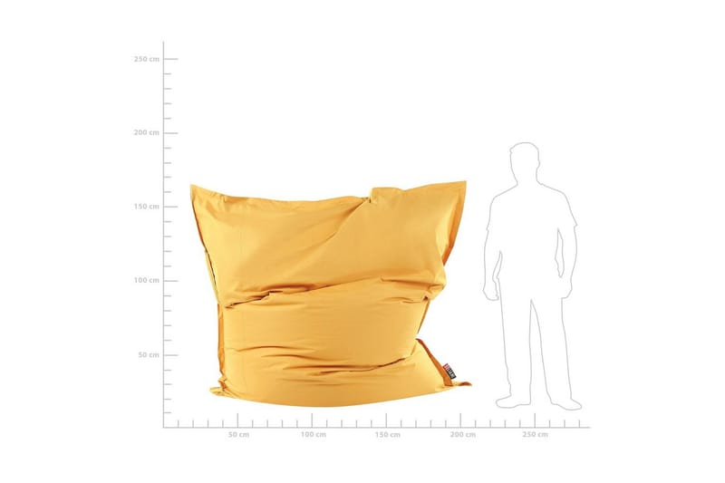 Sittsäck Fuzzy Gul, 180x230x20 cm - Gul, 180x230x20 cm - Möbler - Fåtölj & stolar - Sittsäck & saccosäck
