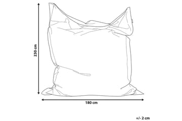 Sittsäck Fuzzy Gul, 180x230x20 cm - Gul, 180x230x20 cm - Möbler - Fåtölj & stolar - Sittsäck & saccosäck